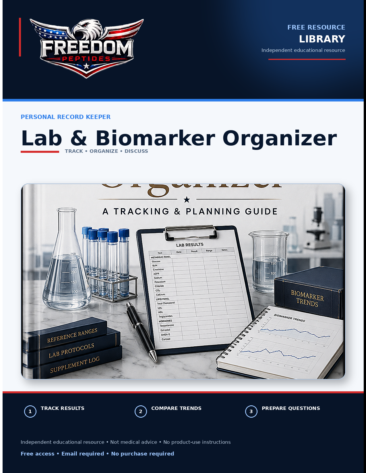 Lab & Biomarker Organizer cover